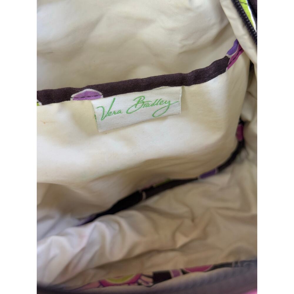 Vera Bradley Flutterby Pink Purple Floral Lunch Bunch Bag Tote - Picture 6 of 7